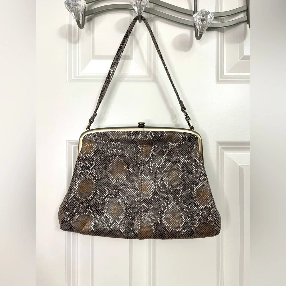 HOBO - Lana Metallic Snakeskin Handle Bag